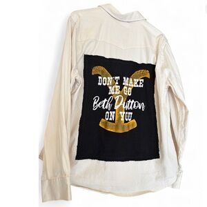 Cream Shirt with Graphic Back